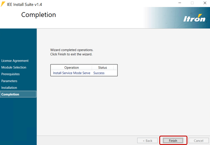 The completion dialog.
